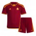 Camiseta AS Roma Bryan Cristante #4 Primera Equipación Replica 2023-24 para niños mangas cortas (+ Pantalones cortos)